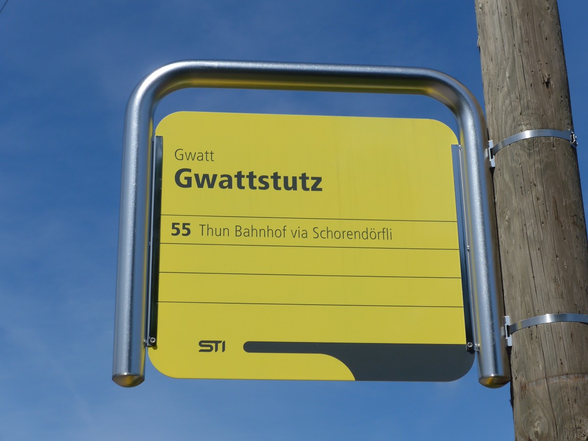 (153'960) - STI-Haltestelle - Gwatt, Gwattstutz - am 17. August 2014
