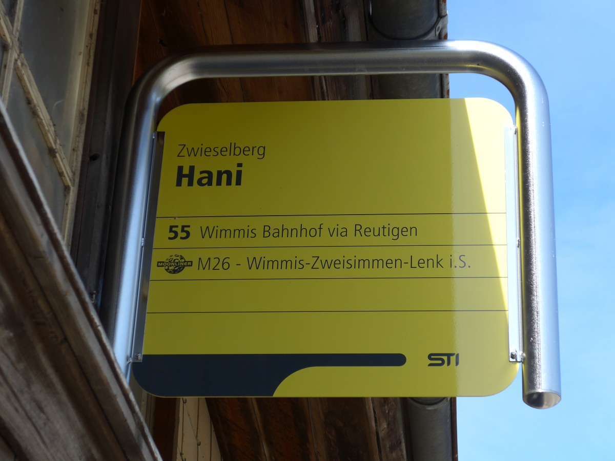 (153'962) - STI-Haltestelle - Zwieselberg, Hani - am 17. August 2014