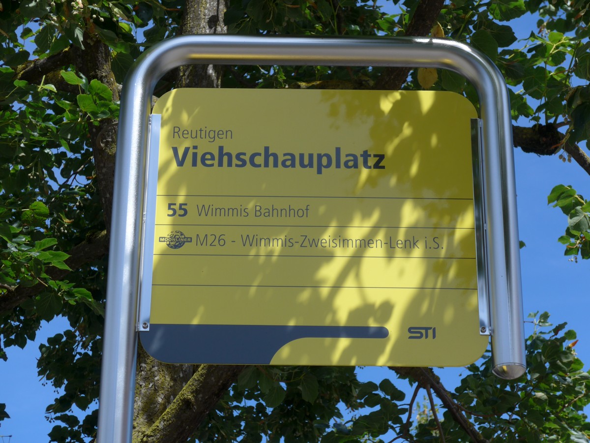 (153'968) - STI-Haltestelle - Reutigen, Viehschauplatz - am 17. August 2014