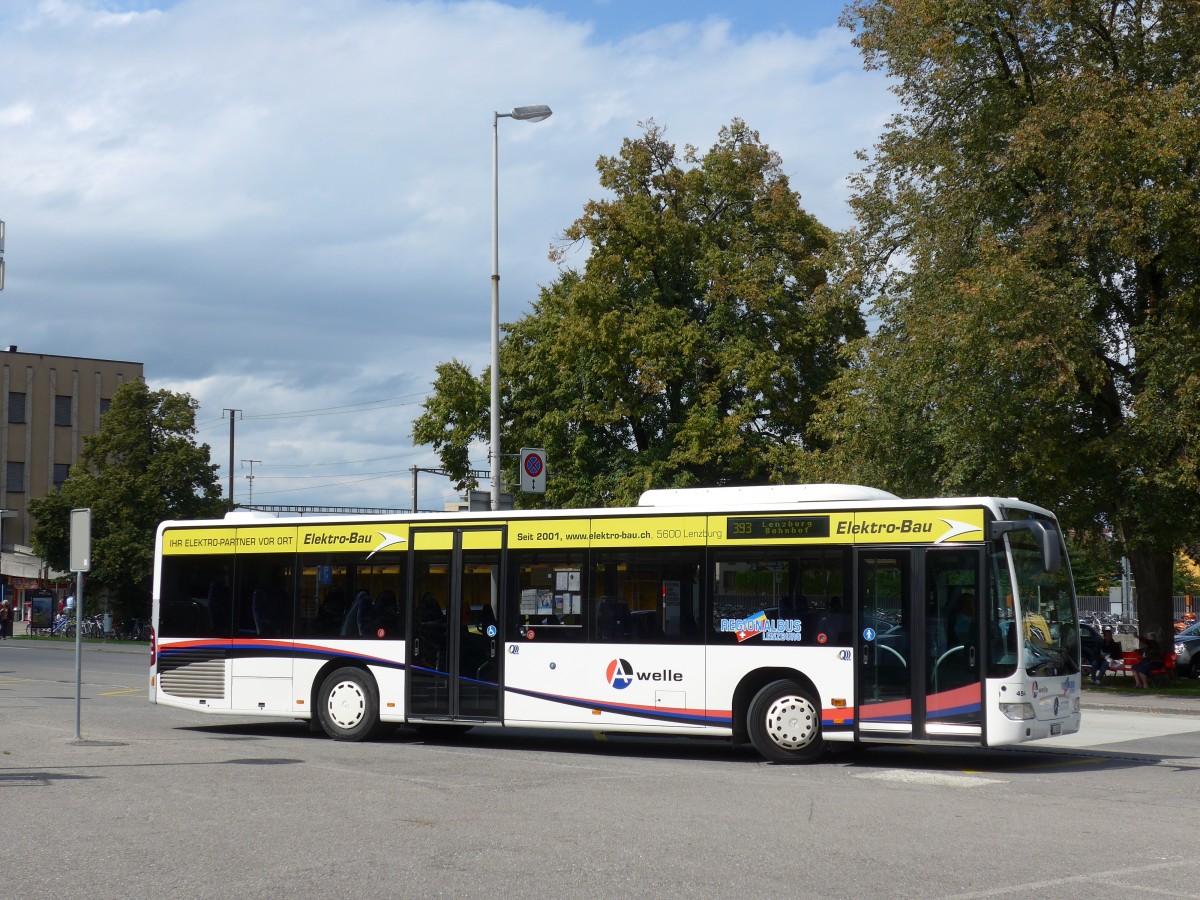 (154'133) - Knecht, Windisch - Nr. 454/AG 16'428 - Mercedes am 19. August 2014 beim Bahnhof Lenzburg