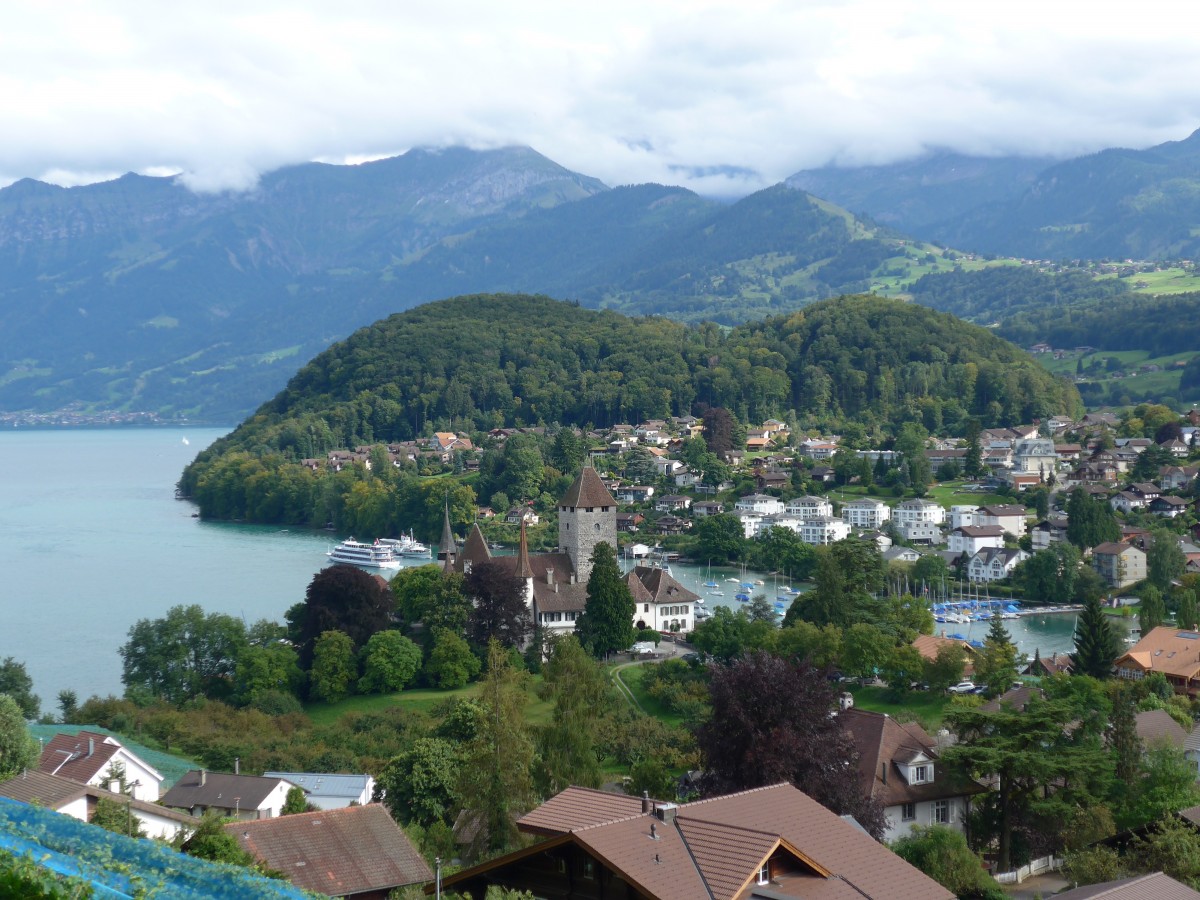 (154'425) - Schloss und Bucht in Spiez am 24. August 2014