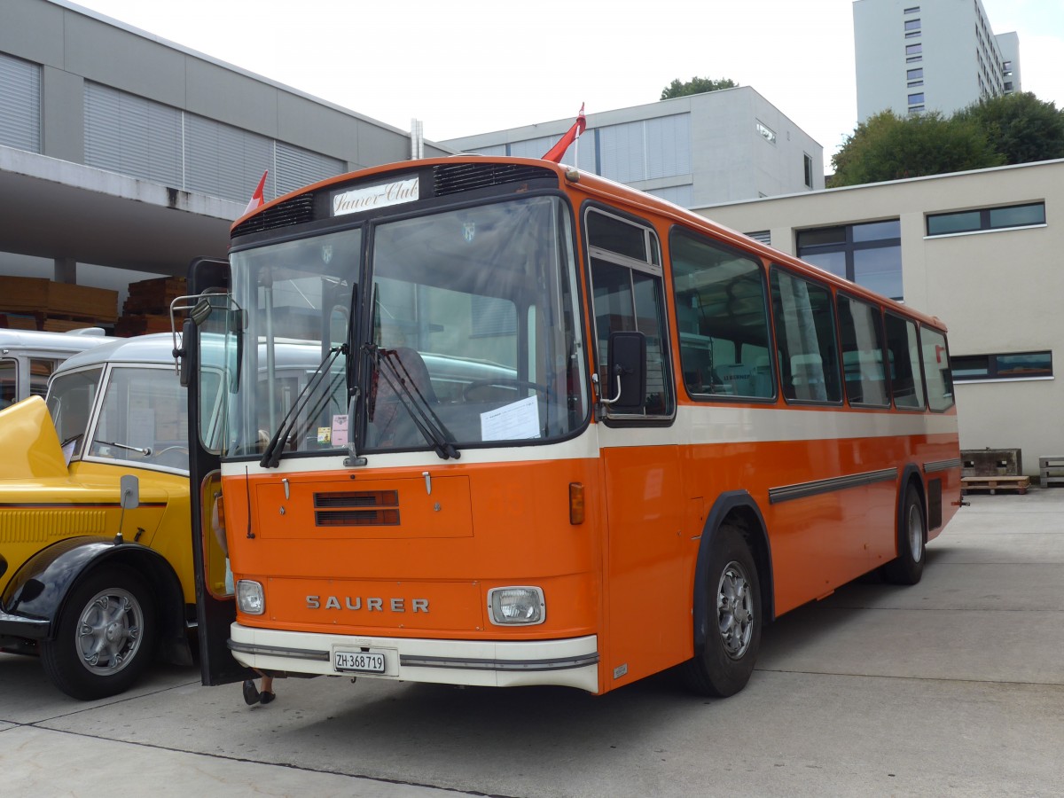 (154'496) - Mangold, Oberengstringen - ZH 368'719 - Saurer/Hess (ex RhV Altsttten Nr. 45) am 30. August 2014 in Oberkirch, CAMPUS Sursee