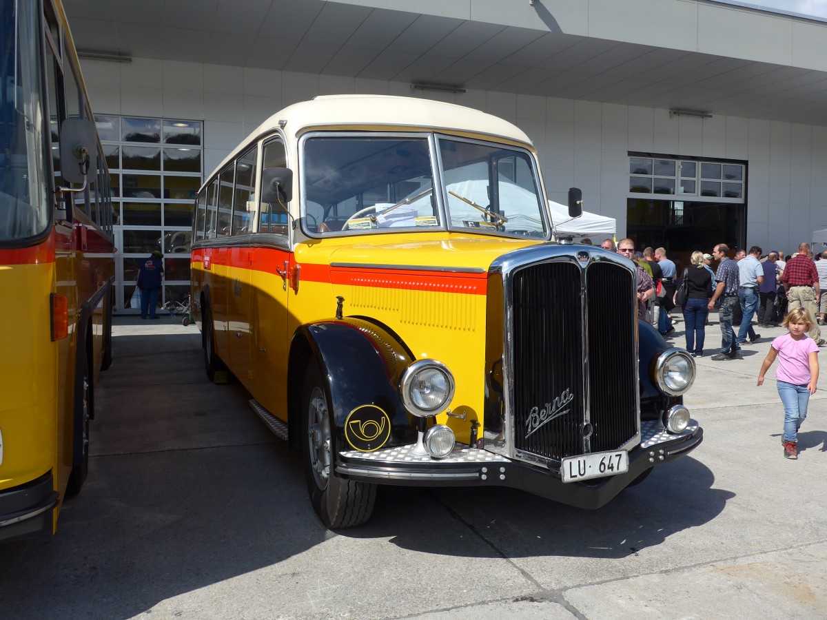 (154'528) - Huber, Oberkirch - LU 647 - Berna/Lauber (ex Ruppen, Stalden; ex Williner, Grchen) am 30. August 2014 in Oberkirch, CAMPUS Sursee