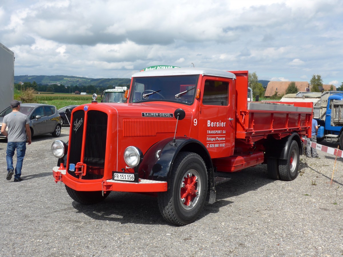 (154'538) - Bersier, Ftigny - Nr. 9/FR 151'156 - Saurer am 30. August 2014 in Oberkirch, CAMPUS Sursee