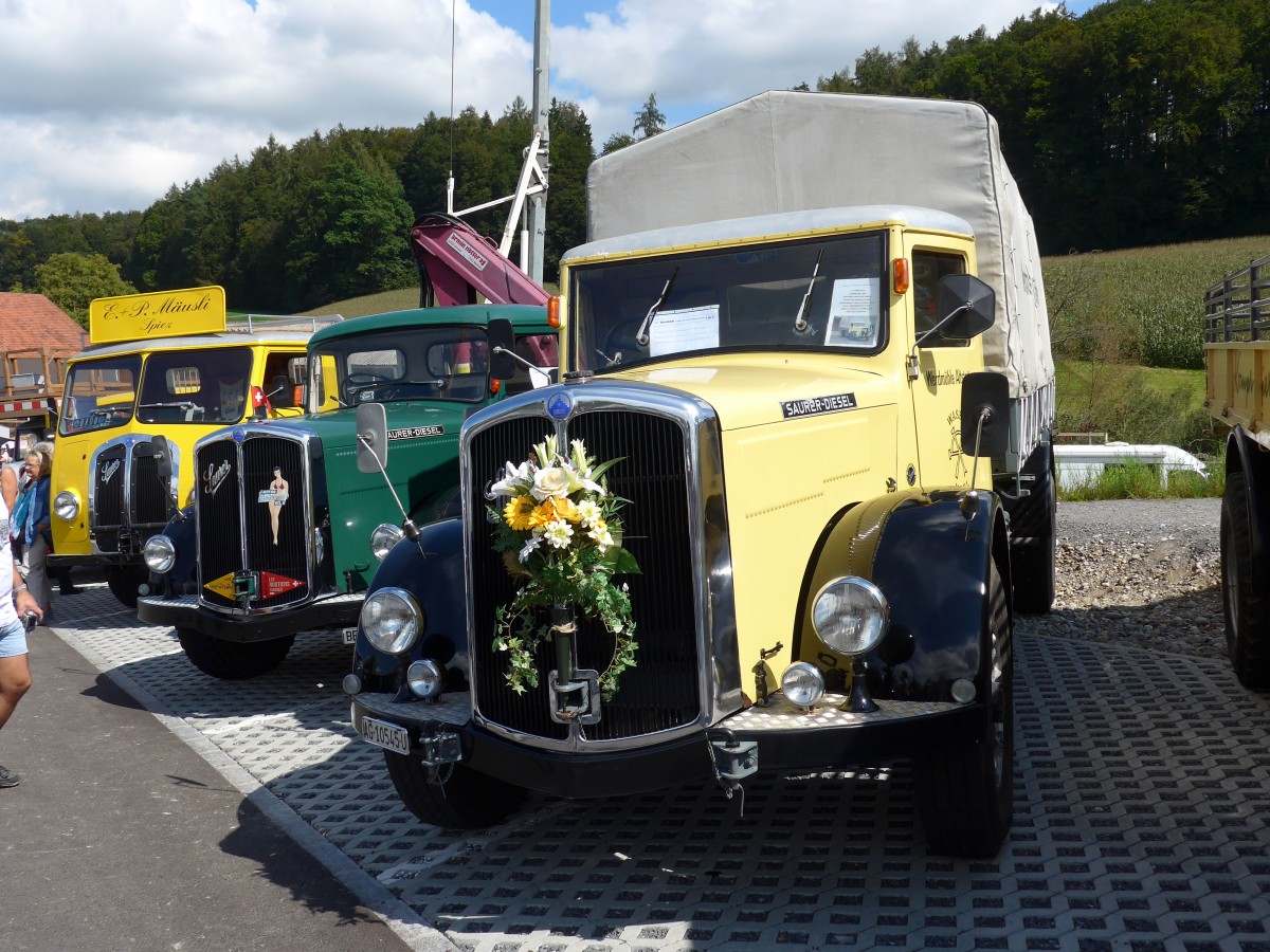 (154'603) - Werdmhle, Altsttten - SG 10'545 U - Saurer am 30. August 2014 in Oberkirch, CAMPUS Sursee