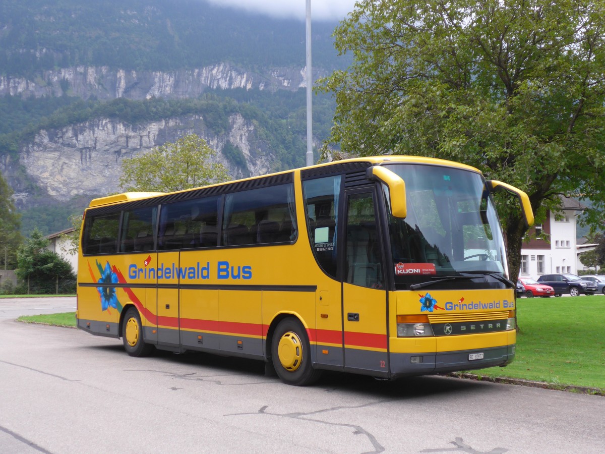 (154'677) - AVG Grindelwald - Nr. 22/BE 92'977 - Setra (ex Porsche, D-Biederitz) am 30. August 2014 in Meiringen, Garage AVG M.