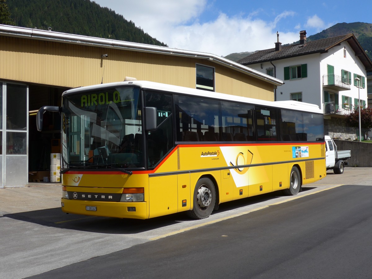 (154'792) - Marchetti, Airolo - TI 183'247 - Setra (ex Nr. 6) am 1. September 2014 in Airolo, Garage