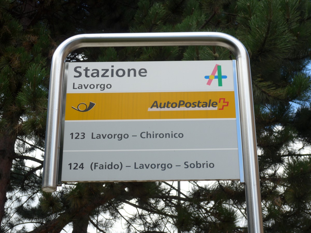 (154'826) - PostAuto-Haltestelle - Lavorgo, Stazione - am 1. September 2014