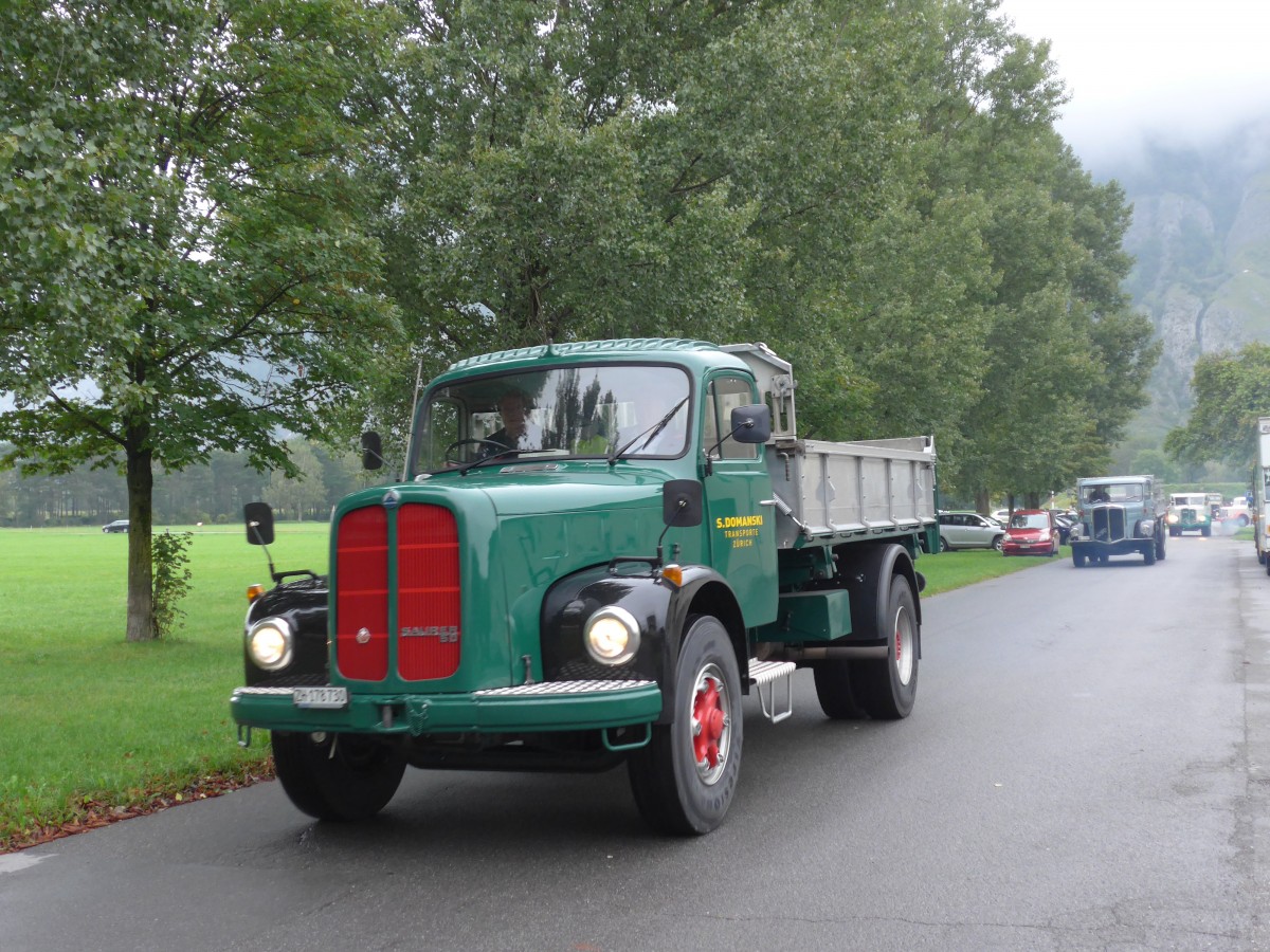 (155'000) - Domanski, Zrich - ZH 178'730 - Saurer am 13. September 2014 in Chur, Waffenplatz