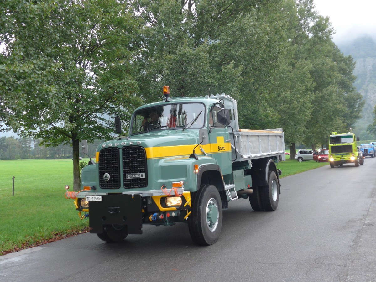 (155'032) - Stutz, Frauenfeld - TG 11'585 - Saurer am 13. September 2014 in Chur, Waffenplatz