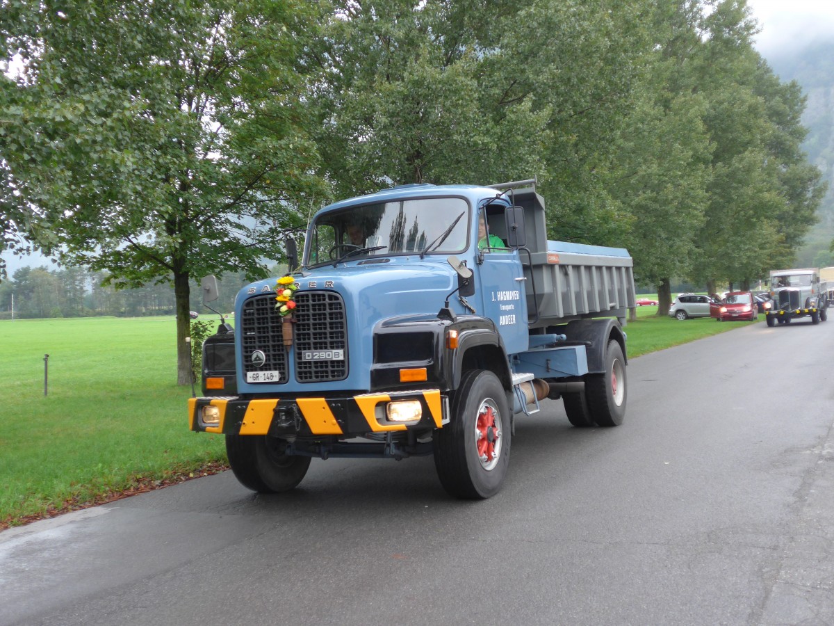 (155'036) - Hagmayer, Andeer - GR 148 - Saurer am 13. September 2014 in Chur, Waffenplatz