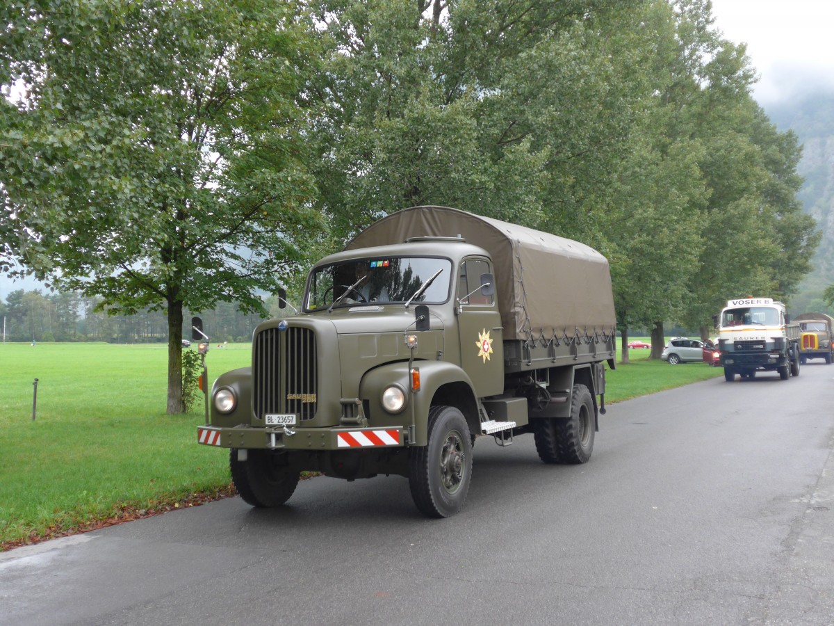 (155'044) - Saurer - BL 23'657 - am 13. September 2014 in Chur, Waffenplatz