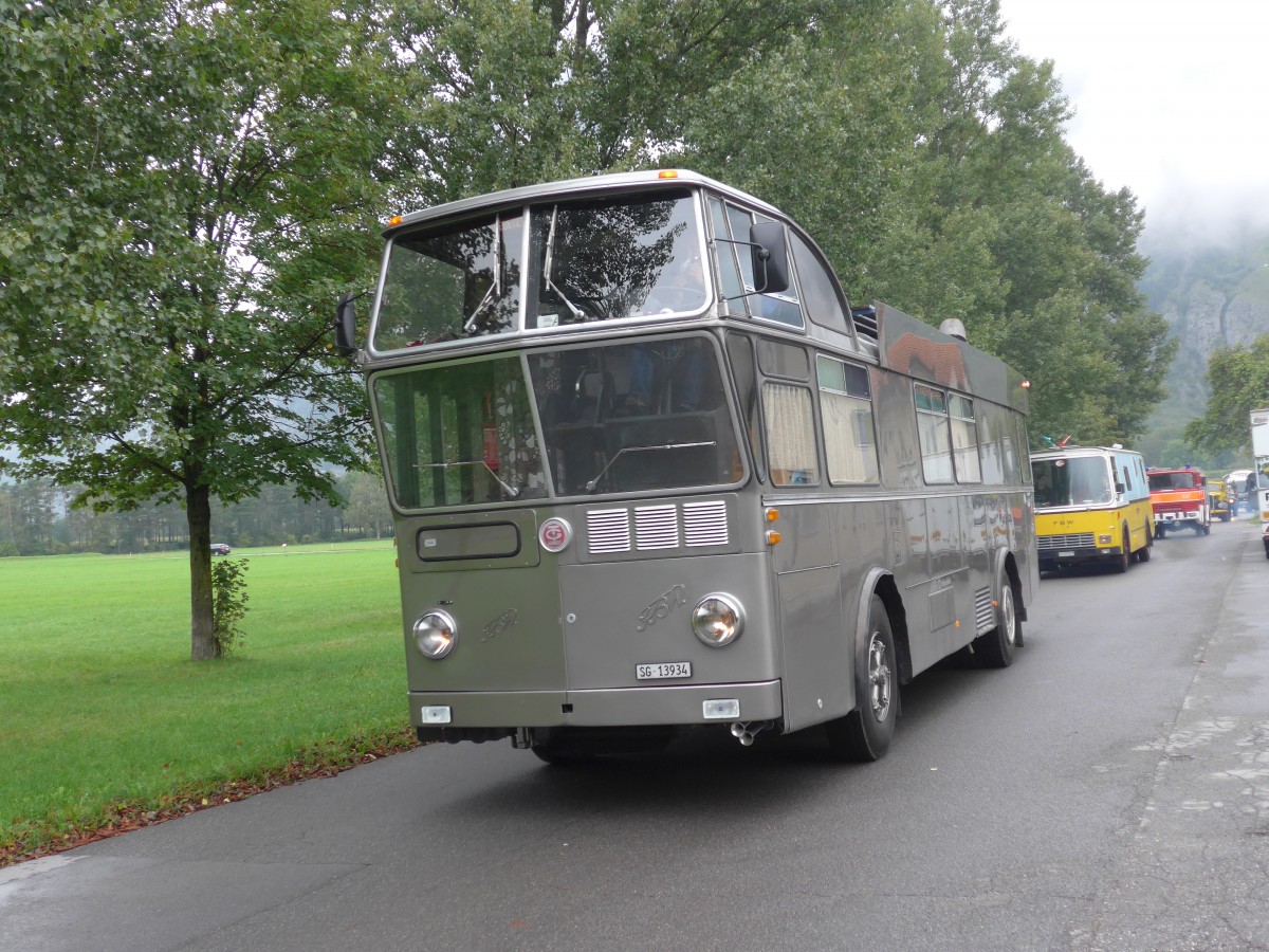 (155'084) - Schneider, Schmerikon - SG 13'934 - FBW/Tscher Hochlenker (ex Basler, Hofstetten; ex VBZ Zrich Nr. 244) am 13. September 2014 in Chur, Waffenplatz