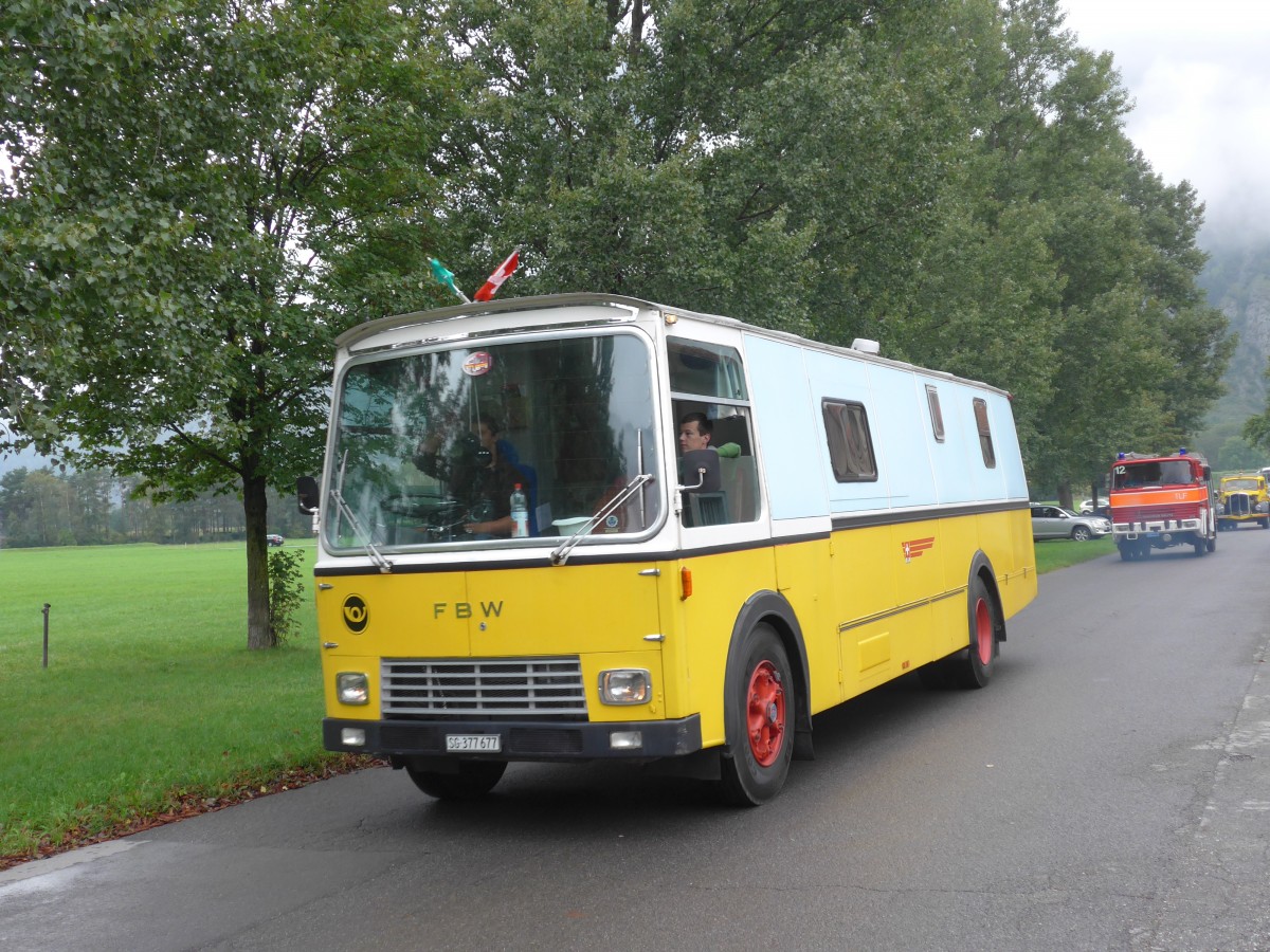 (155'085) - Wucher, Schnis - SG 377'677 - FBW/Hess (ex Schr, Ettenhausen; ex Fehlmann, Brittnau; ex Landolt, Langenthal; ex P 24'174) am 13. September 2014 in Chur, Waffenplatz