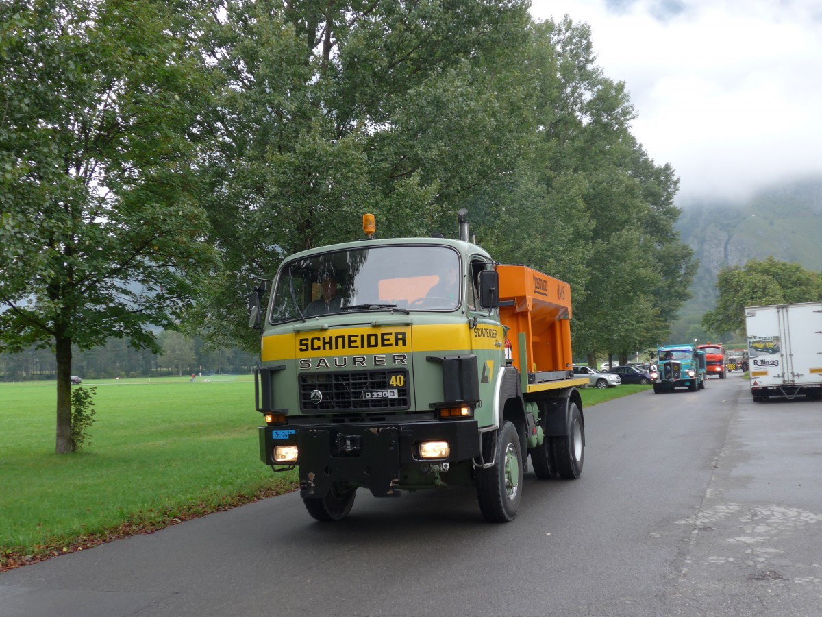 (155'090) - Schneider - Nr. 40/ZH 2461 - Saurer am 13. September 2014 in Chur, Waffenplatz