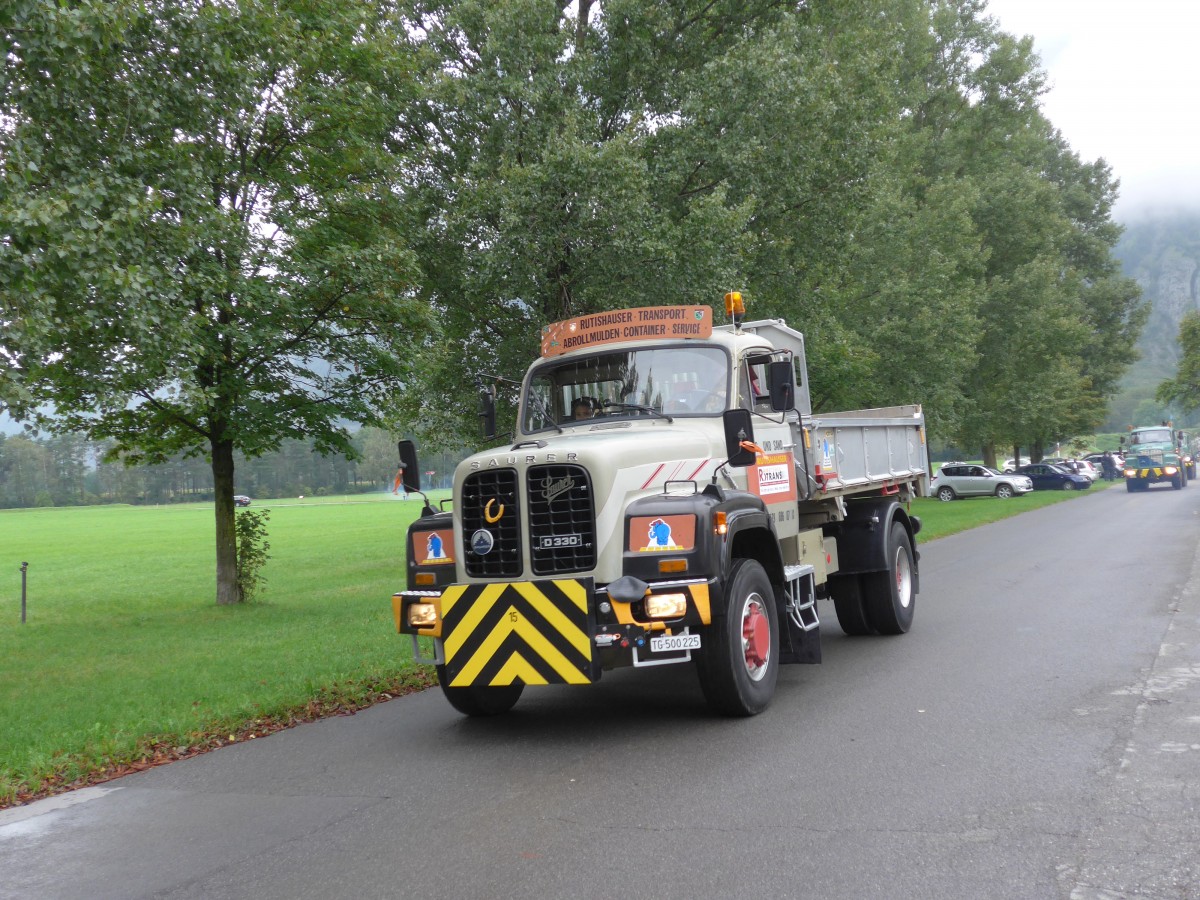 (155'093) - Rutishauser, Amriswil - TG 500'225 - Saurer am 13. September 2014 in Chur, Waffenplatz