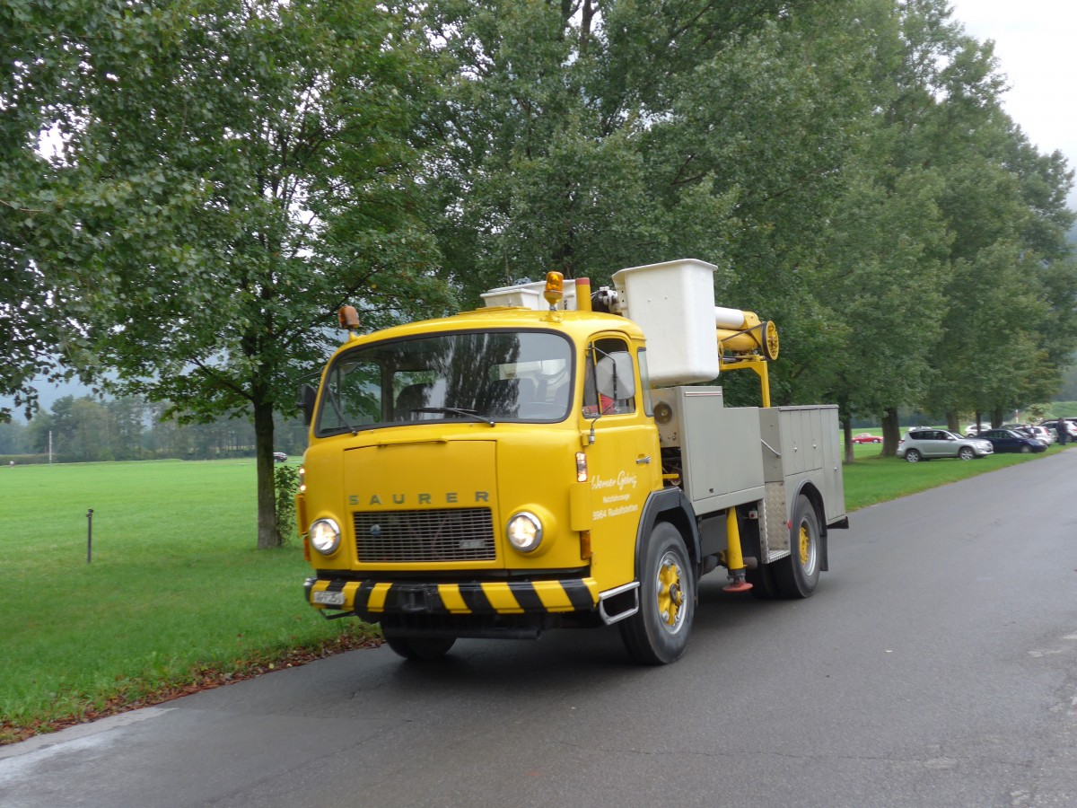 (155'116) - Gehrig, Rudolfstetten - Saurer am 13. September 2014 in Chur, Waffenplatz
