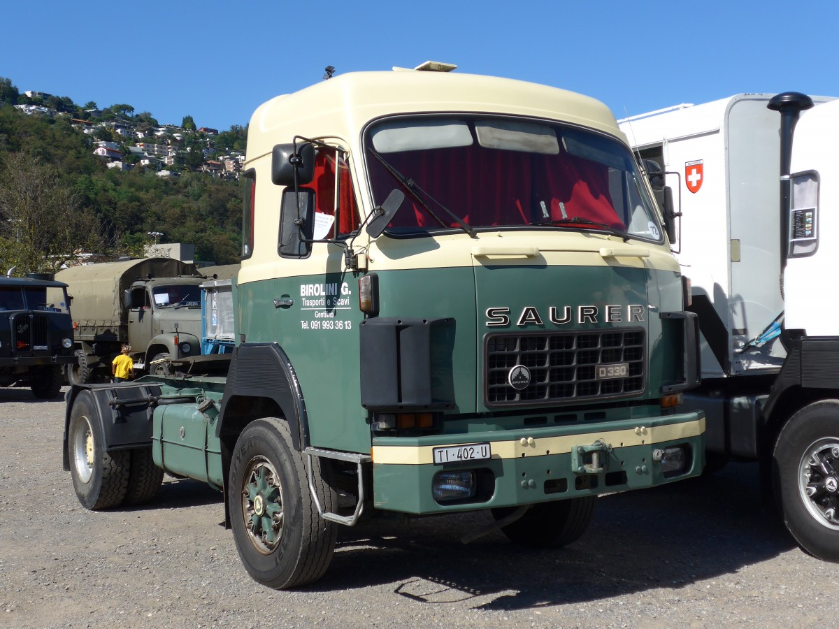 (155'210) - Berolini, Gentilino - TI 402 U - Saurer am 13. September 2014 in Lugano, Saurertreffen