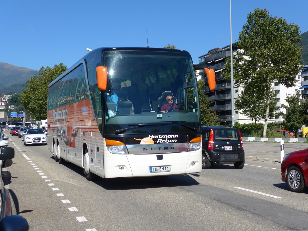 (155'222) - Aus Deutschland: Hartmann, Rottenburg - T-EH 14 - Setra am 13. September 2014 in Lugano, Cornaredo