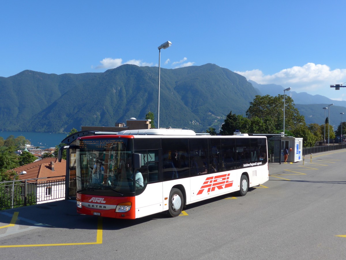 (155'236) - ARL Viganello - Nr. 23/TI 74'023 - Setra am 13. September 2014 beim Bahnhof Lugano