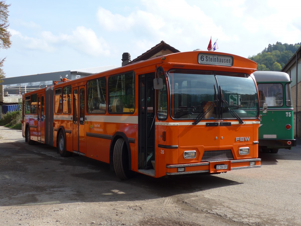 (155'489) - ZVB Zug (RWB) - Nr. 35/SZ 200'091 - FBW/Hess am 5. Oktober 2014 in Oberburg, Ziegelgut