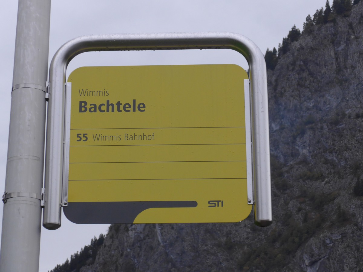 (155'767) - STI-Haltestelle - Wimmis, Bachtele - am 13. Oktober 2014