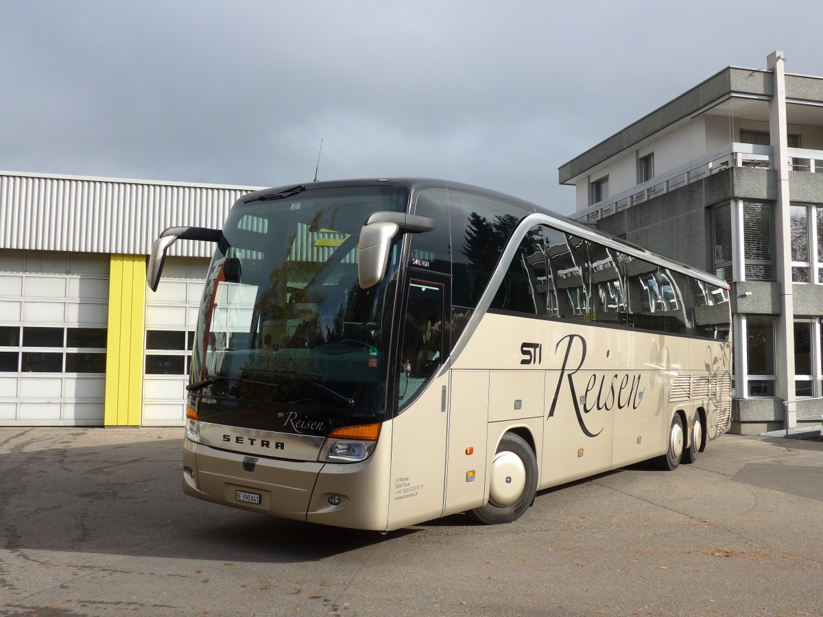 (156'129) - STI Thun - Nr. 41/BE 390'041 - Setra am 27. Oktober 2014 in Thun, Garage