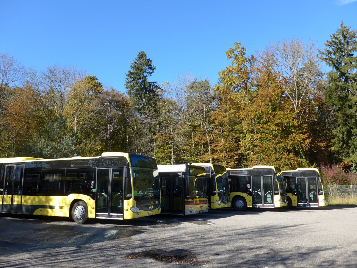 (156'400) - STI Thun - Nr. 161/BE 752'161 - Mercedes am 1. November 2014 in Thun, Waffenplatz (Teilaufnahme)