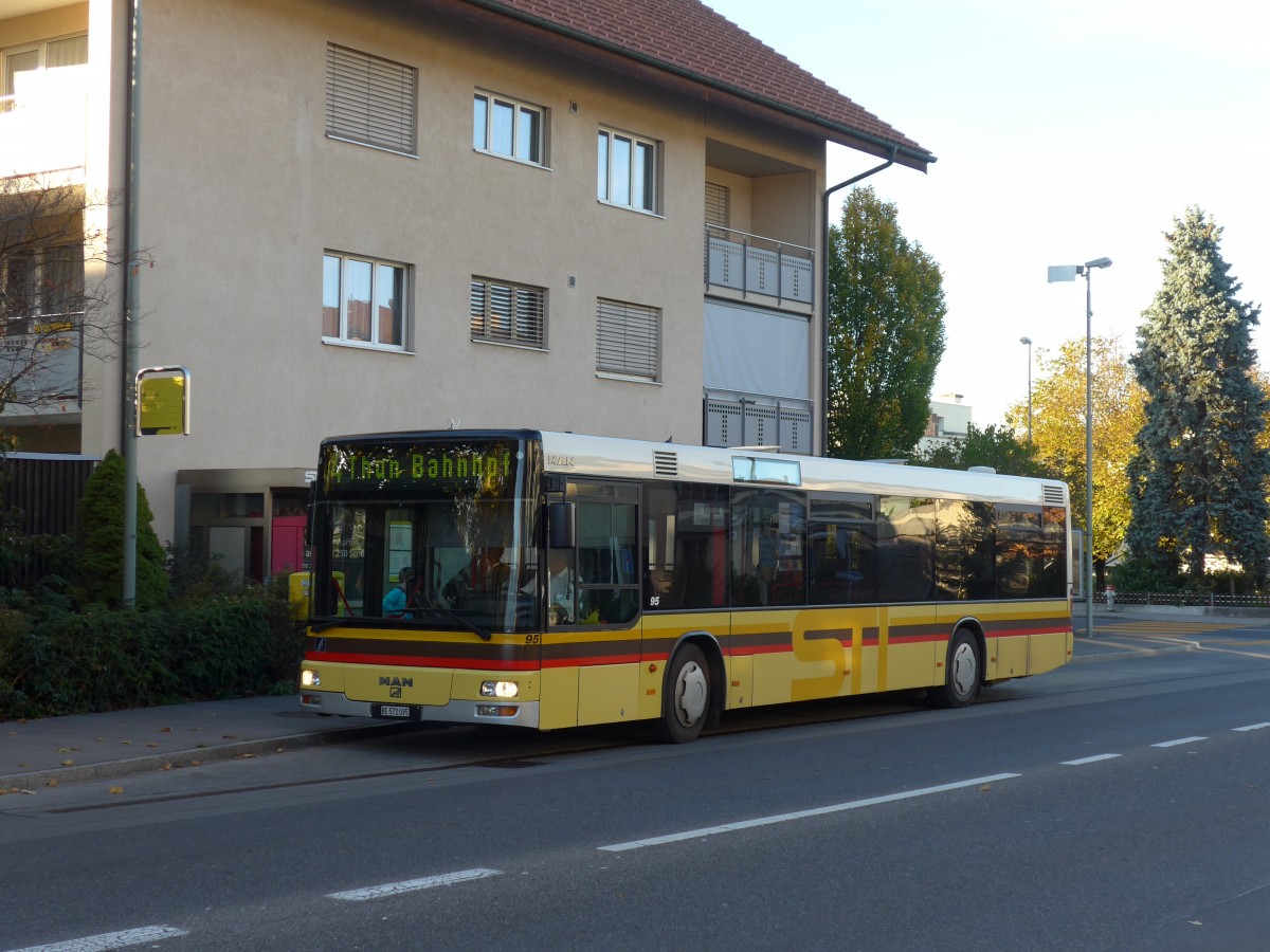 (156'421) - STI Thun - Nr. 95/BE 572'095 - MAN am 1. November 2014 in Thun-Lerchenfeld, Waldeck