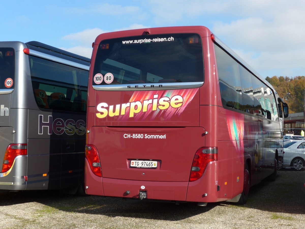 (156'451) - Surprise, Sommeri - TG 97'465 - Setra am 7. November 2014 in Kloten, EvoBus