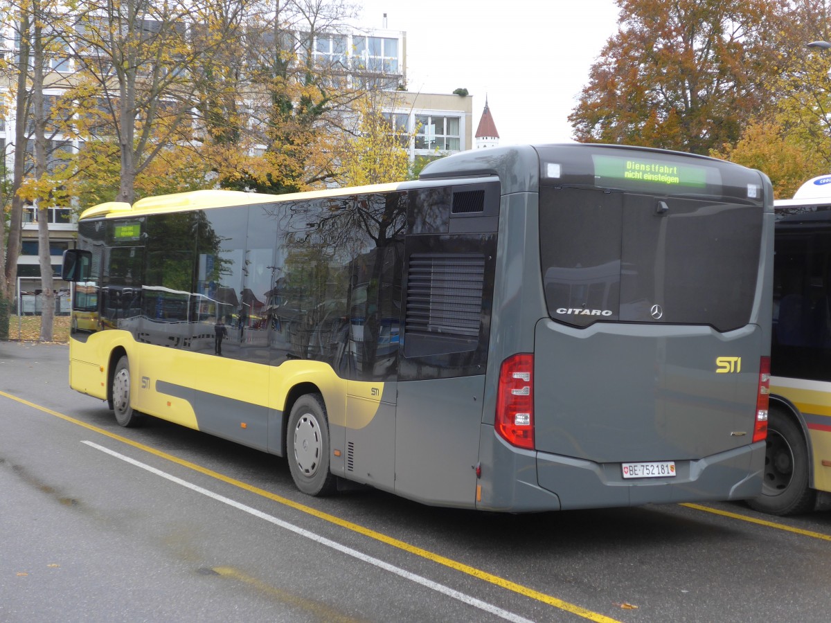 (156'486) - STI Thun - Nr. 181/BE 752'181 - Mercedes am 10. November 2014 bei der Schifflndte Thun