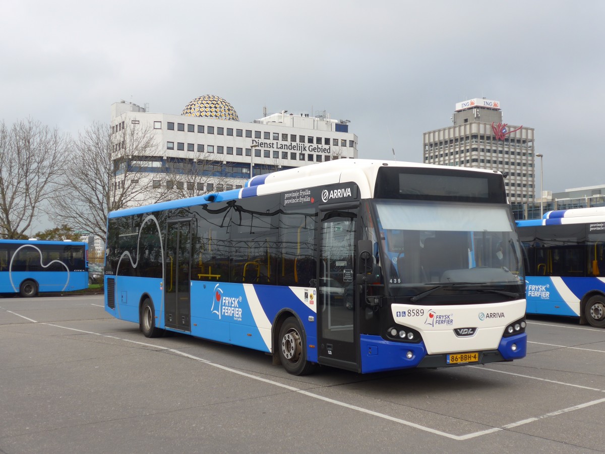 (156'754) - ARRIVA - Nr. 8589/86-BBH-4 - VDL am 19. November 2014 beim Bahnhof Leeuwarden