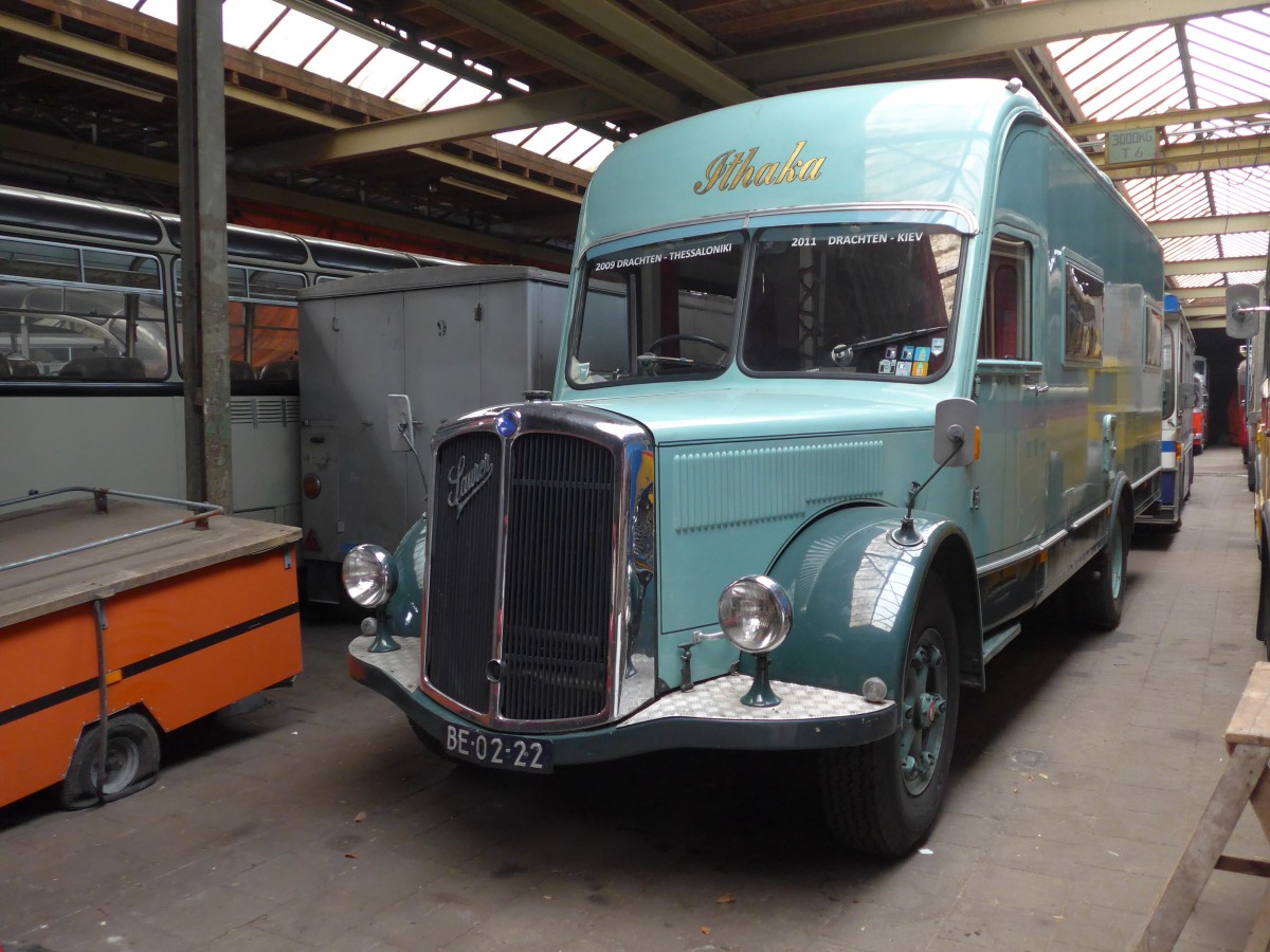 (156'925) - FRAM Drachten - BE-02-22 - Saurer am 20. November 2014 in Drachten, Autobusmuseum