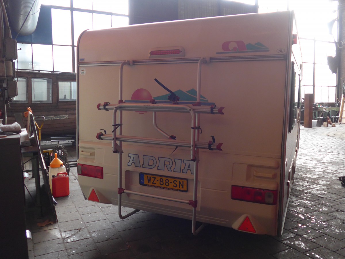 (156'955) - Adria-Wohnwagen - WZ-88-SN - am 20. November 2014 in Drachten, Autobusmusuem