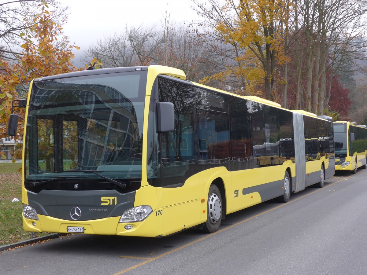 (157'510) - STI Thun - Nr. 170/BE 752'170 - Mercedes am 25. November 2014 bei der Schifflndte Thun