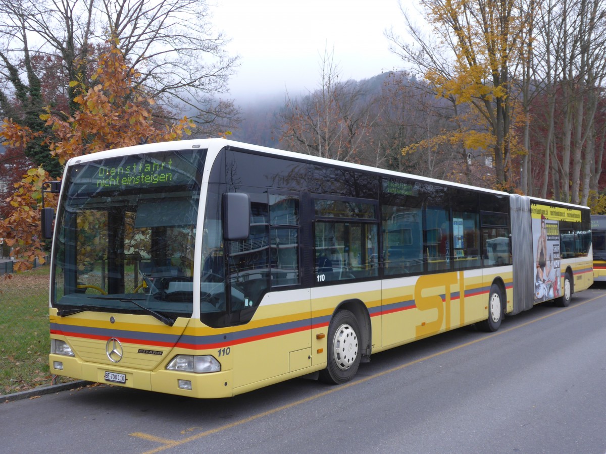 (157'576) - STI Thun - Nr. 110/BE 700'110 - Mercedes am 27. November 2014 bei der Schifflndte Thun