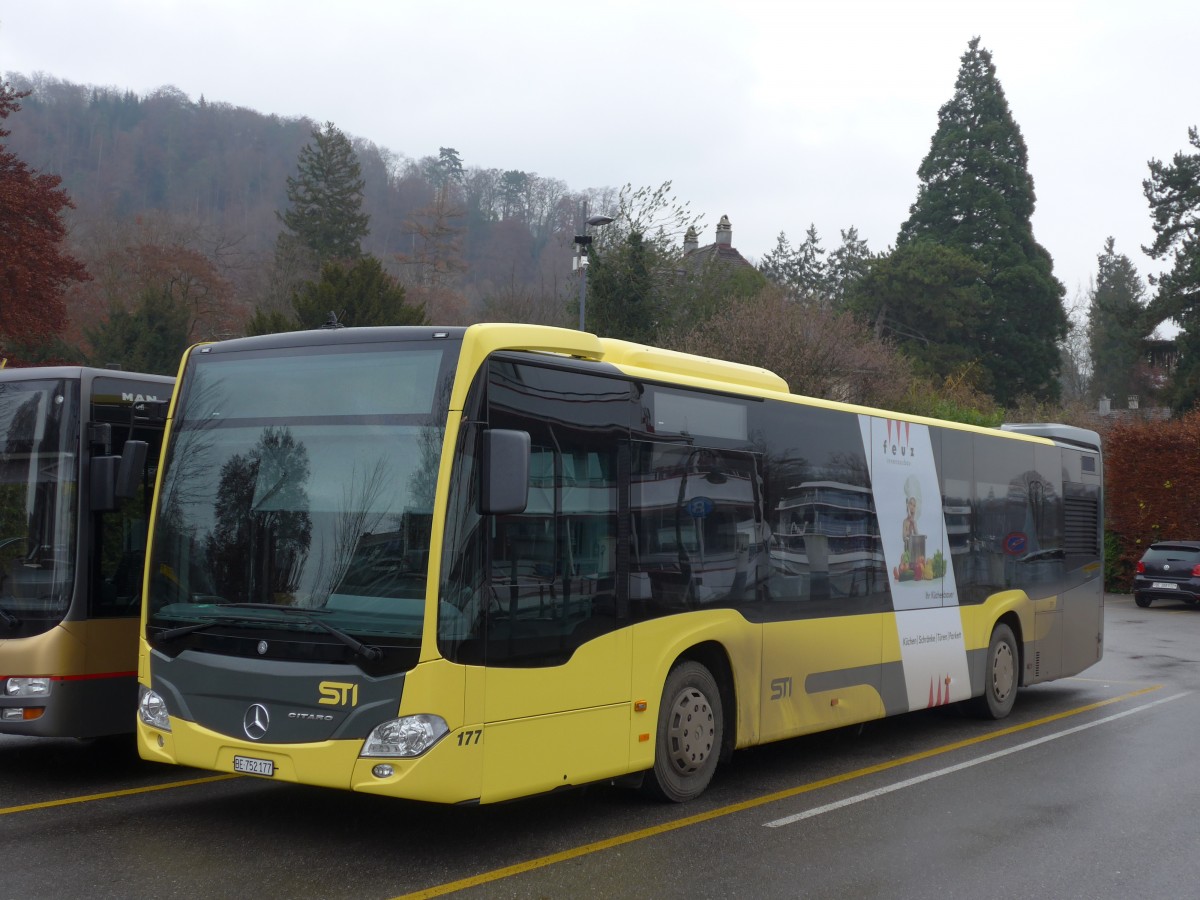 (157'710) - STI Thun - Nr. 177/BE 752'177 - Mercedes am 8. Dezember 2014 bei der Schifflndte Thun