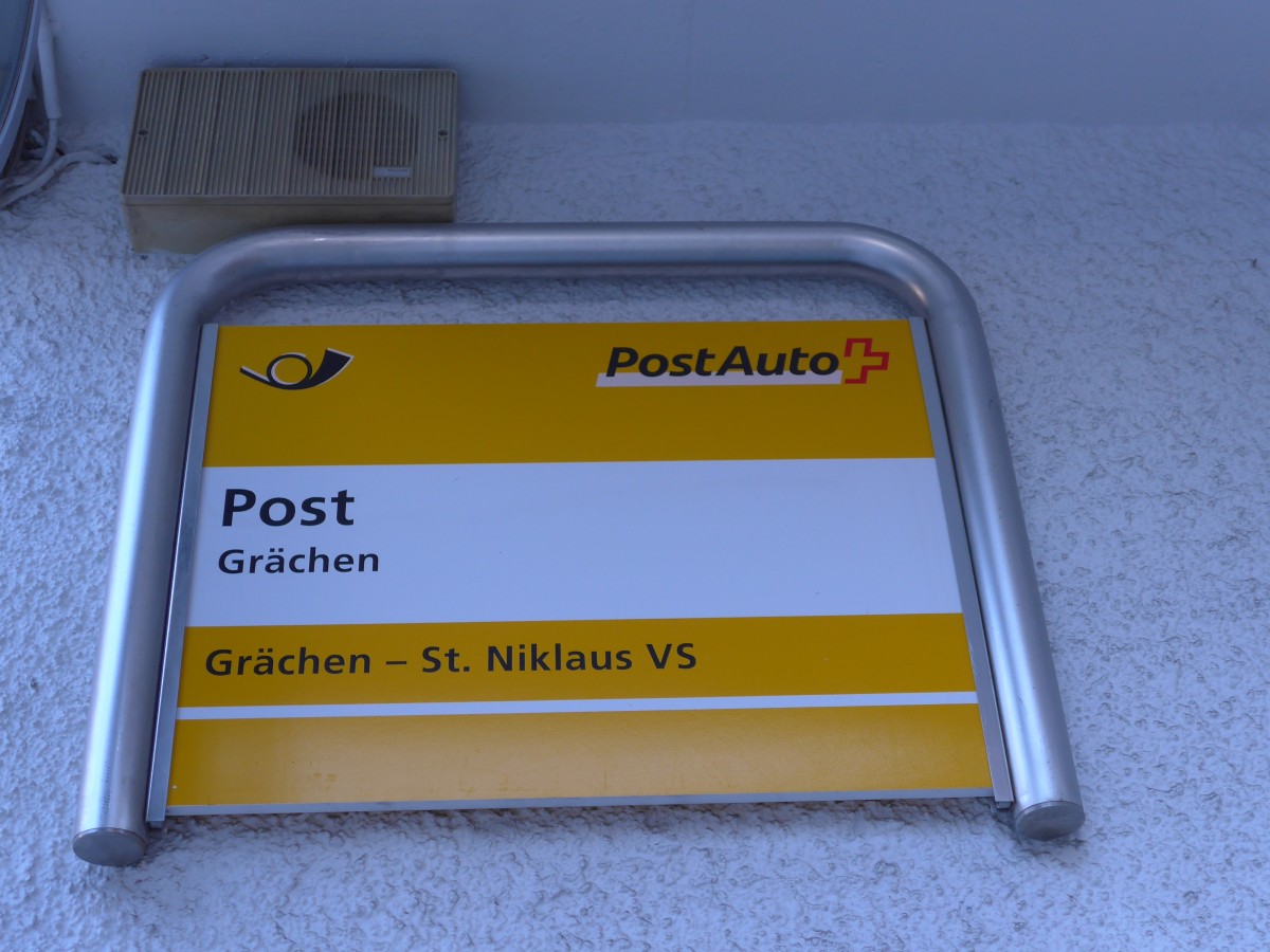 (157'898) - PostAuto-Haltestelle - Grchen, Post - am 23. Dezember 2014