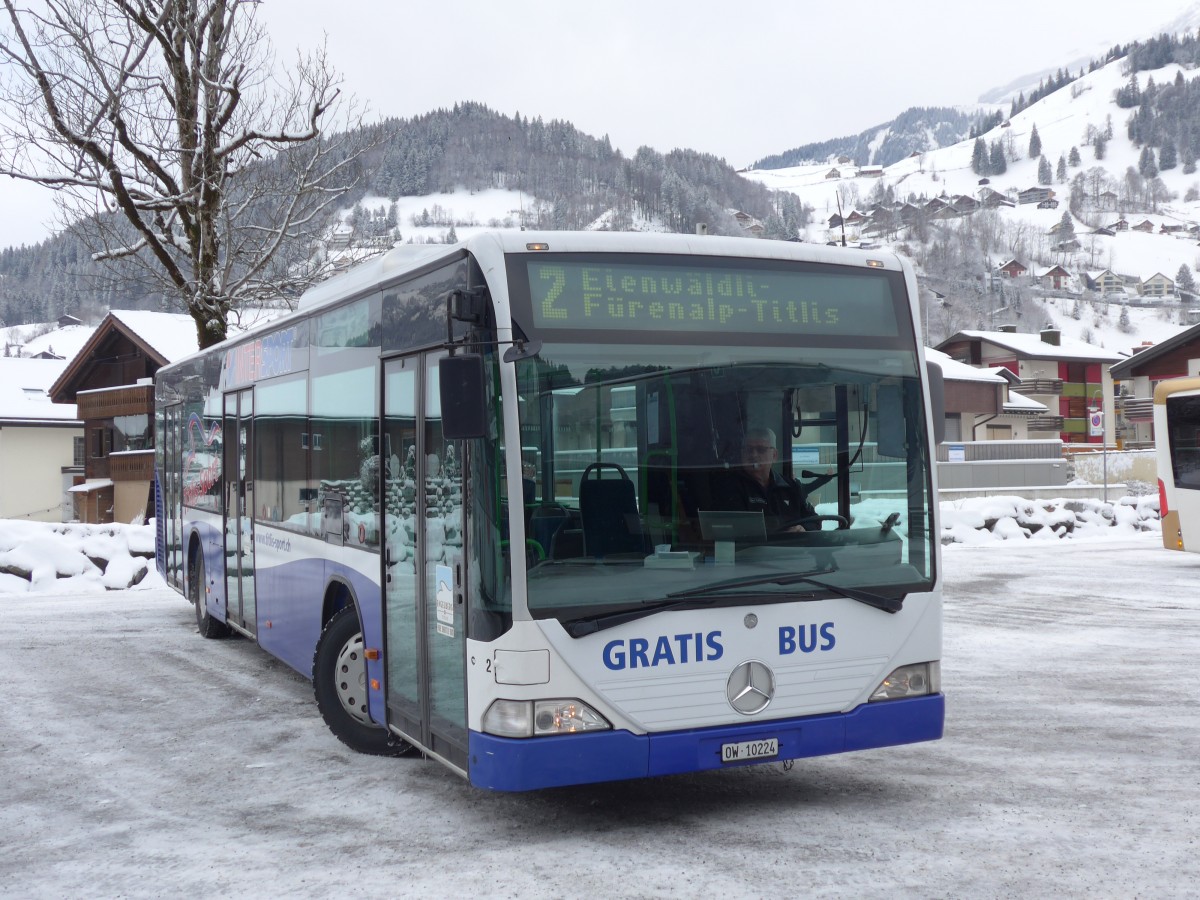 (157'927) - EAB Engelberg - Nr. 2/OW 10'224 - Mercedes (ex Nr. 6; ex TPL Lugano Nr. 11) am 26. Dezember 2014 in Engelberg, Titlisbahnen