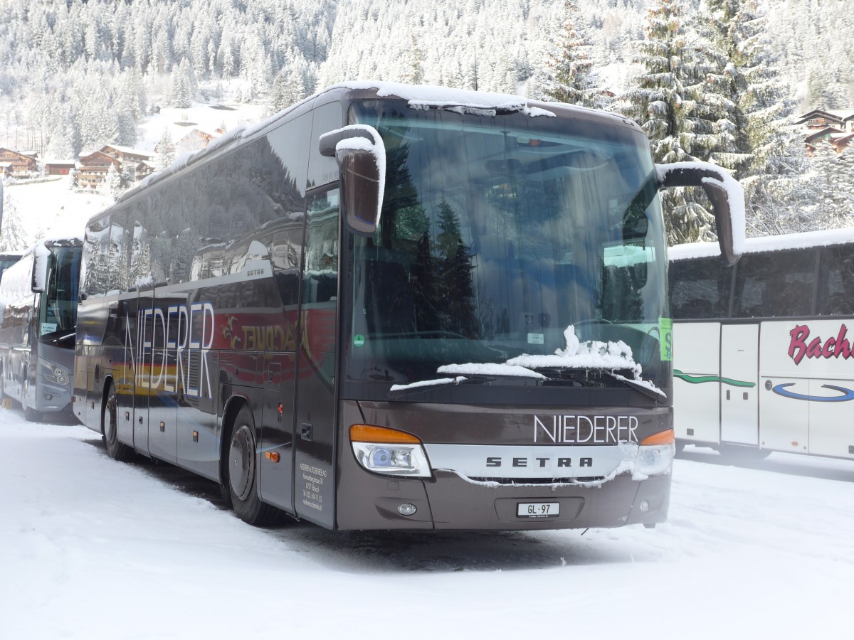 (158'292) - Niederer, Filzbach - Nr. 1/GL 97 - Setra am 11. Januar 2015 in Adelboden, ASB