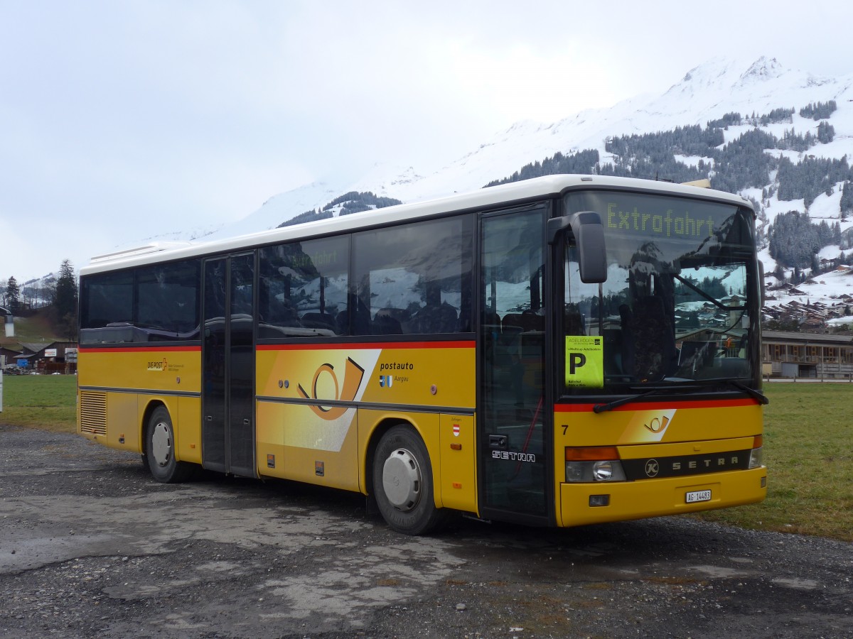 (158'345) - Tschannen, Zofingen - Nr. 7/AG 14'483 - Setra am 11. Januar 2015 in Frutigen, Flugplatz