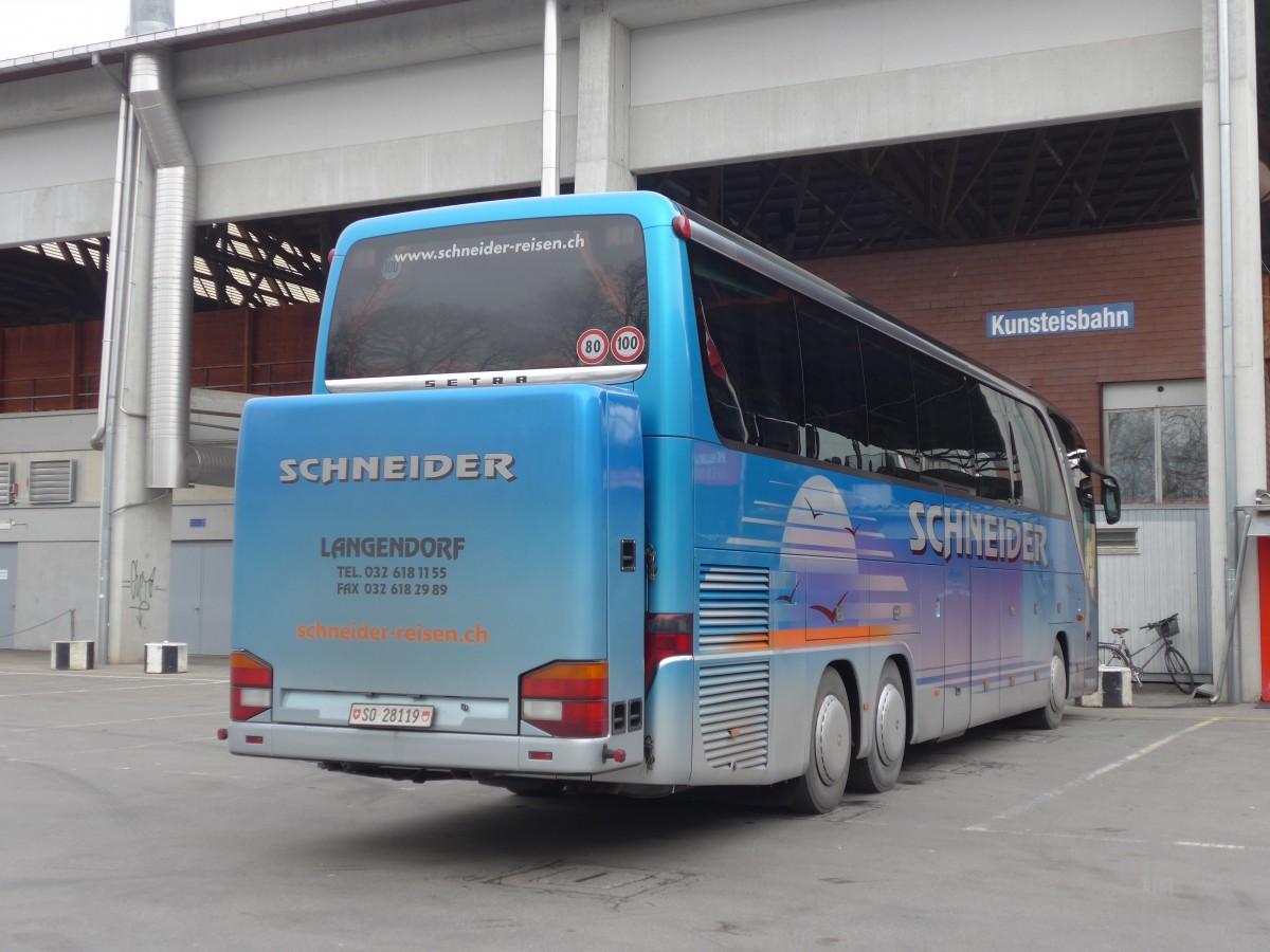 (158'443) - Schneider, Langendorf - SO 28'119 - Setra am 19. Januar 2015 in Thun, Grabengut