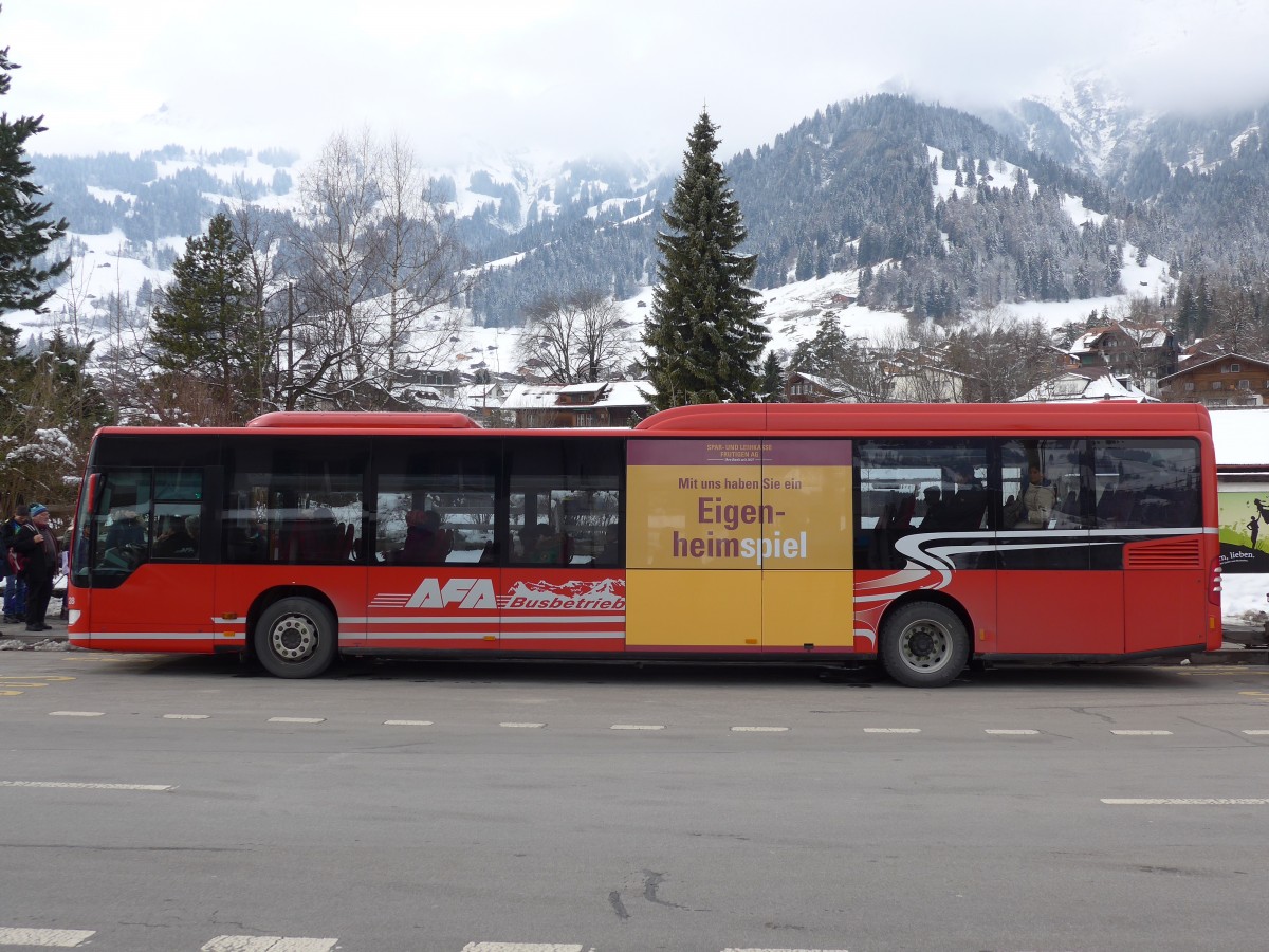 (158'500) - AFA Adelboden - Nr. 28/BE 43'089 - Mercedes am 24. Januar 2015 beim Bahnhof Frutigen