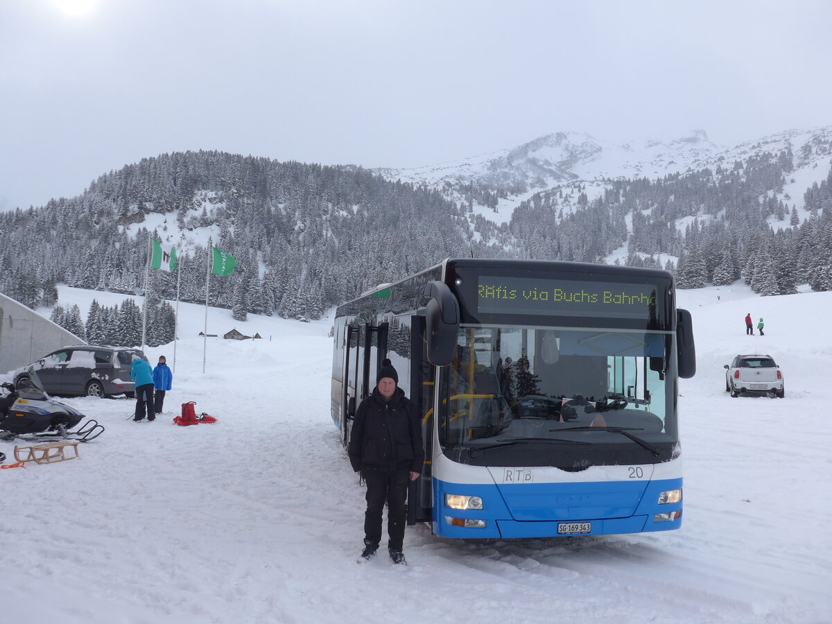 (158'551) - RTB Altsttten - Nr. 20/SG 169'343 - MAN/Gppel am 1. Februar 2015 in Buchserberg, Berghaus