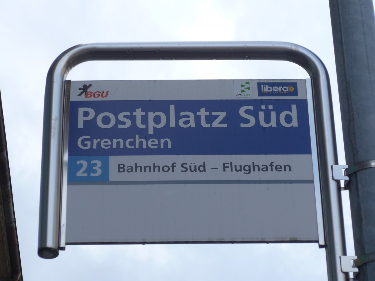 (158'998) - BGU-Haltestelle - Grenchen, Postplatz Sd - am 2. Mrz 2015
