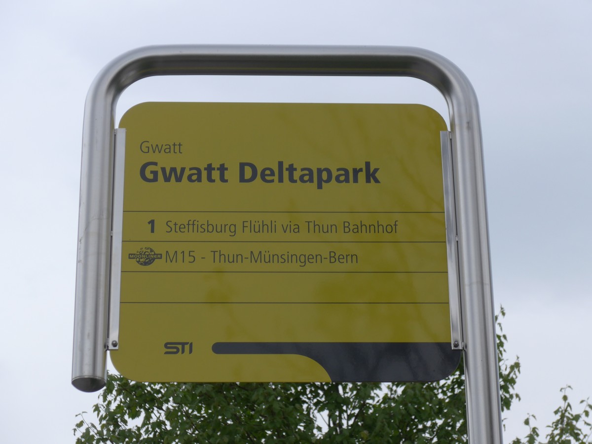 (159'963) - STI-Haltestelle - Gwatt, Gwatt Deltapark - am 25. April 2015