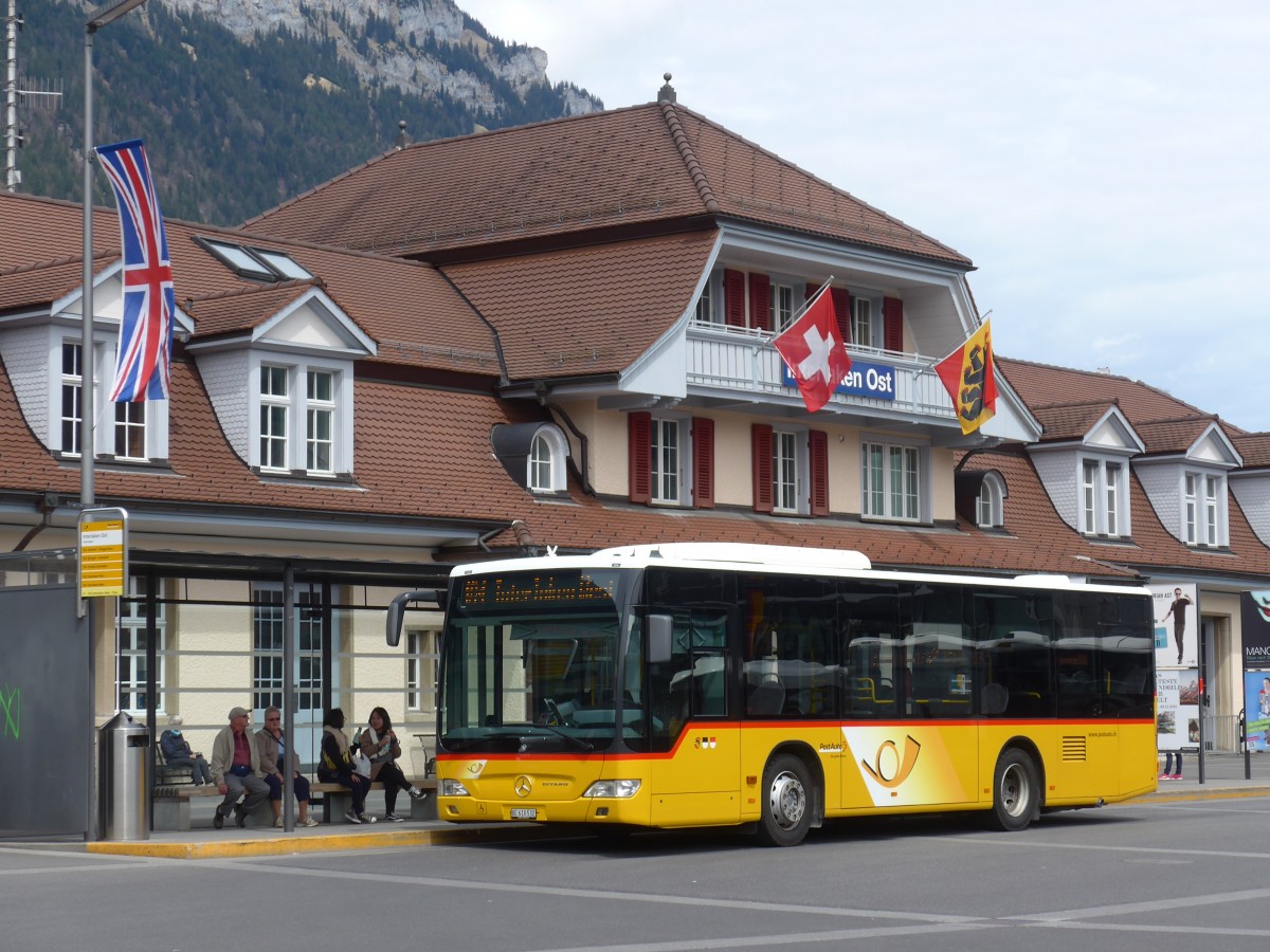 (160'096) - PostAuto Bern - BE 610'532 - Mercedes am 26. April 2015 beim Bahnhof Interlaken Ost