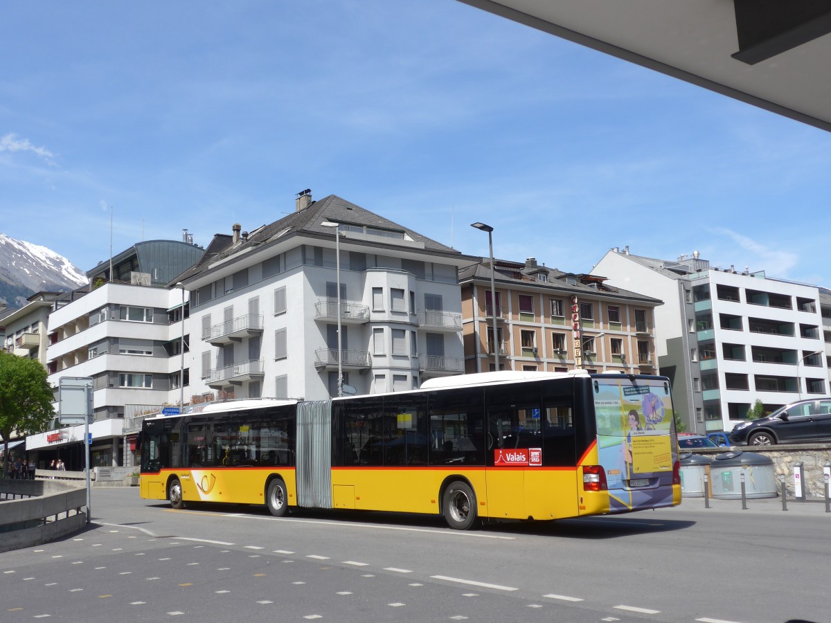 (160'453) - Buchard, Leytron - VS 223'348 - MAN (ex Nr. 161) am 10. Mai 2015 beim Bahnhof Sion