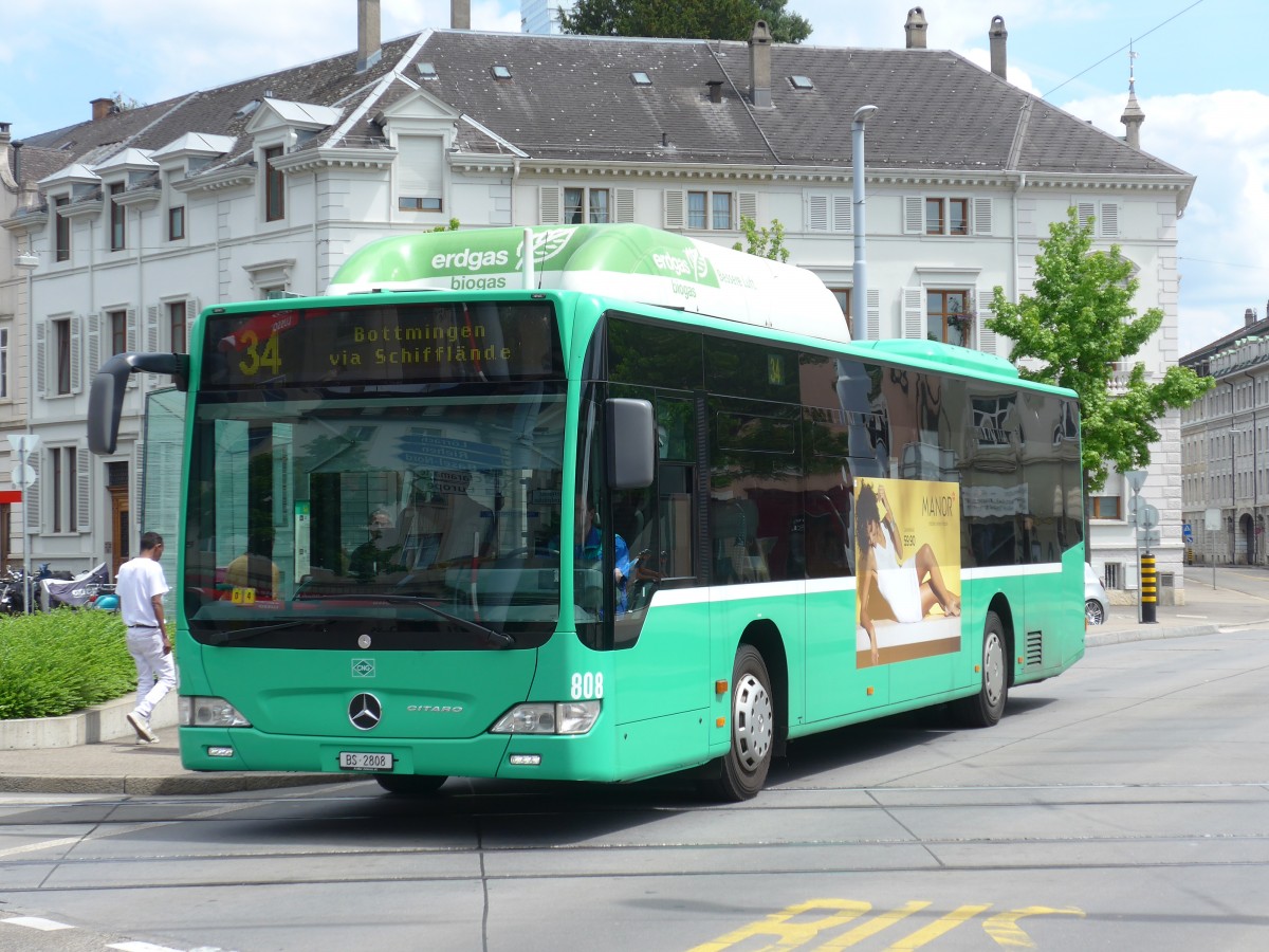 (160'542) - BVB Basel - Nr. 808/BS 2808 - Mercedes am 17. Mai 2015 in Basel, Wettsteinplatz