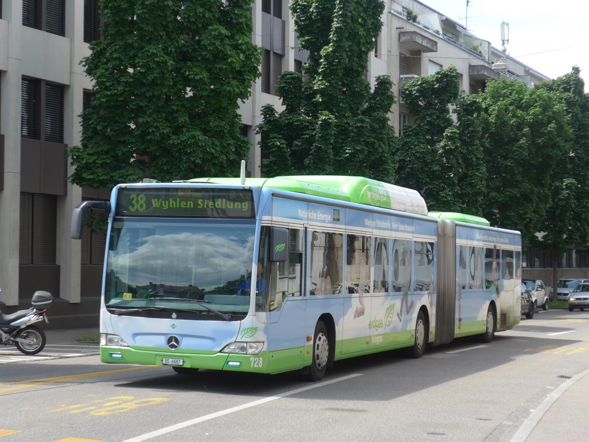 (160'548) - BVB Basel - Nr. 728/BS 6687 - Mercedes am 17. Mai 2015 in Basel, Wettsteinplatz